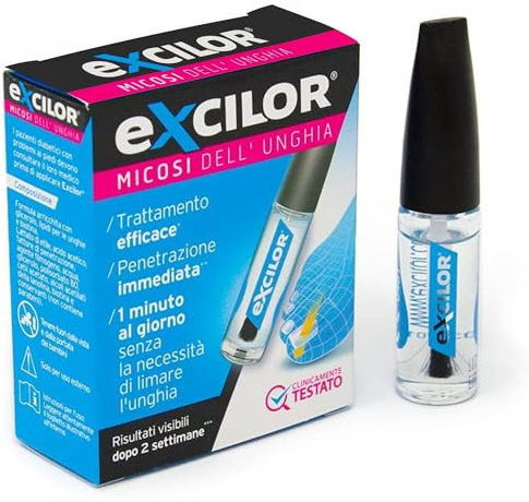 Excilor Micosi dell’unghia Soluzione, Trattamento della Micosi dell'Unghia Attivo Contro le Micosi Lievi o Avanzate, Confezione da 3,3 ml