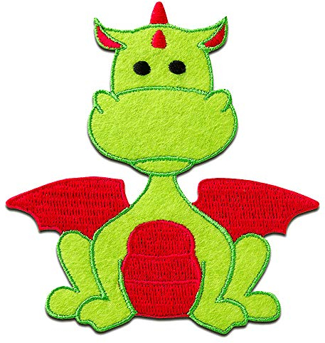 Catch the Patch Drache - (Größe: 9 x 8,4 cm) – Aufbügler & Applikationen in verschiedenen Größen – Ideal für Kleidung, Schulranzen, Jeans & Rucksäcke