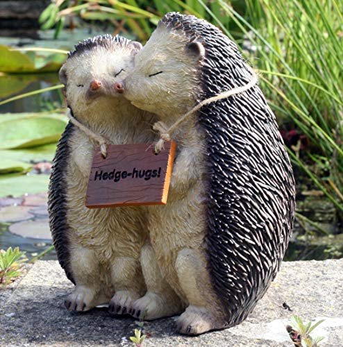 Adorno de jardín de resina de 22 cm de alto, erizos de acebo y Harry