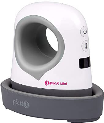 plottiX PL0301009 iXpress Mini 2 Transferpresse, Metall, Weiß, 111 x 68 x 123mm (LxBxH)
