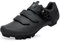 FOTGOAT Herren MTB Schuhe Damen, Fahrradschuhe Mountainbike Schuhe kompatibel mit SPD 2 Schrauben mit Cleats, Unisex Radsportschuhe Draussen Schwarz Size EU 40