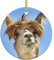 Lustige Alpaka Lama Weihnachtsbaum Keramik Hängende Weihnachtsschmuck Rund Anhänger Christbaumschmuck