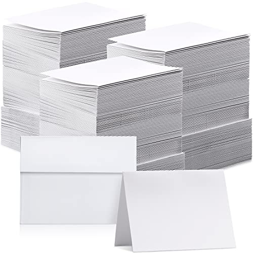 Fainne 300 Sets Heavyweight Blank White Cards and A2 Envelopes Printable Postcards Folded Card Stock for DIY Greeting Wedding Business Invitations Bridal Shower Birthday Occasion(4.25 x 5.5 Inch)