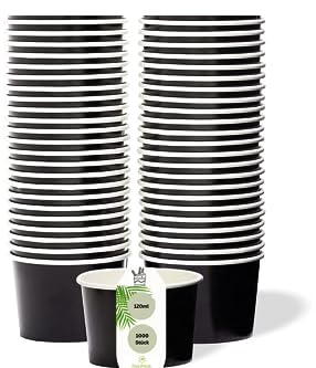 DeinPack 1000 Eisbecher 120 ml | Universal Karton schwarz unbedruckt rund