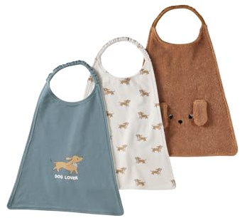 VERTBAUDET Lot de 3 Grands Bavoirs Bébé Doublure Éponge Achille TU