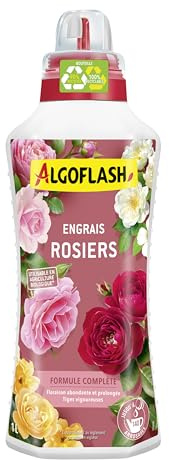 Algoflash Engrais Liquide Rosiers, Utilisable en Agriculture Biologique - 1 L, Marron