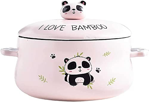 GLETSF Tazas Gigantes para Desayuno, Ensaladera, Taza De Cerámica para Sopa, Recipiente Único para Taza De Sopa, Tazones para Café, Té Y Sopa, Linda Cerámica con Tapa, Tazones GOnecolor-1000ML/35OZ