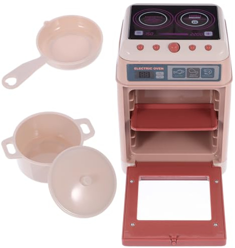Milisten Mini Oven Toy Electric Pretend Play Children’s Kitchen Appliance Educational Toy for Boys and Girls Plaything