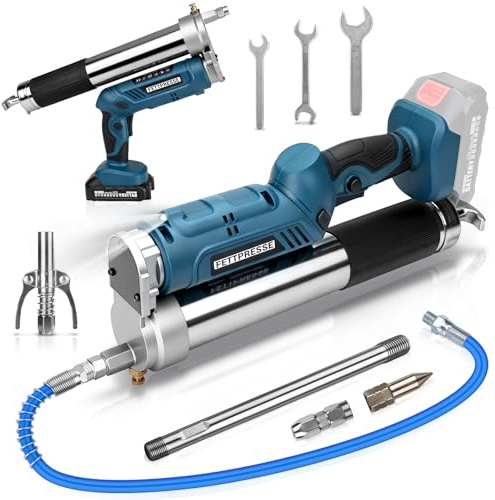 DENEWERK 12000PSI Akku-Fettpresse mit 2 *Akkus und Ladegerät