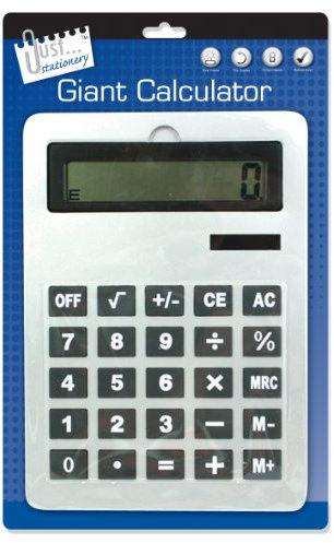 Just stationery 6169 Giant A4 Calculator 210 x 295mm,Silver
