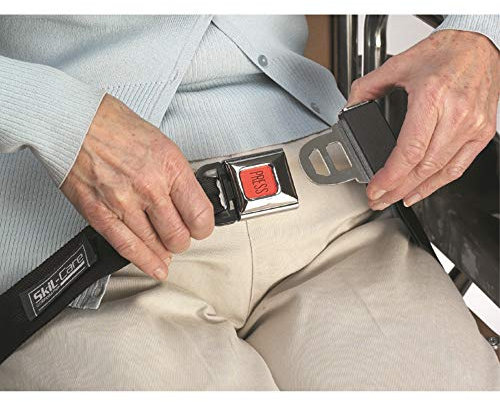 Skil-Care Seat Belt with Buckle Sensor, Adjustable 30 to 45, Alarm-Activated Safety Belt for Fall Prevention, Wheelchair Restraint Accessory for Care Facilities, 909392