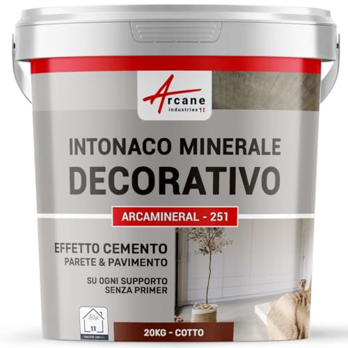 INTONACO MINERALE DECORATIVO COLORATO EFFETTO CALCESTRUZZO - intonaco per decorazione murale e pavimento - Mattonella - ARCANE INDUSTRIES