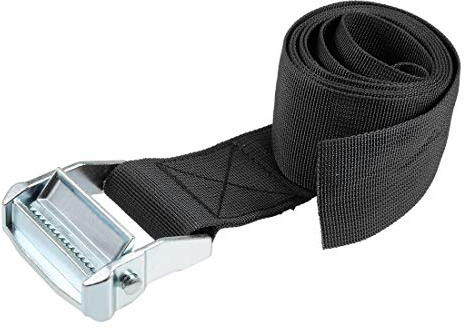 sourcing map Tie Down Strap Cam Buckle Lashing Strap 2 x 5Ft 1100lb 500Kg Load Polypropylene for Moving Securing Cargo, Black