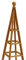 Garden Mile Grand obélisque ou arche de jardin en bois, arche extérieure, robuste pour roses, plantes grimpantes, structure de support, décoration de jardin (obélisque brun clair, 1,9 m)