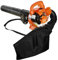 26CC Laubsauger Laubbläser Benzin, 2-Takt Motor laubsauger, 0.7KW/2HP 424 CFM laubbläser, Fangsack, 5 Blasrohre Benzin Blasen und Saugen Doppelfunktion Laubsammler