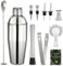 Set da cocktail shaker 750 ml, 10 accessori per cocktail shaker in acciaio inox, barista professionale, set per principianti e professionisti, regali per famiglie, bar, feste, regali per uomini