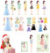 Prinzessin-Anzieh-Stickerbuch, magnetische Anziehpuppen - Magnetisches Anzieh-Aktivitäts-Papierpuppenbuch,Puppen-Anziehaufkleber-Set, magnetische Prinzessin-Puppenfigur für Mädchen
