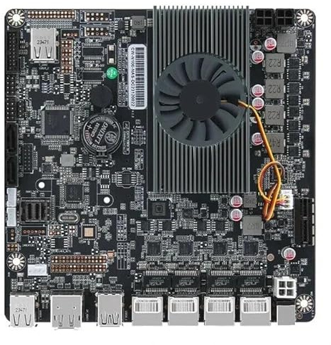 HKUXZR 12:e generationen Alder Lake-N-DC Power N100 Industriellt moderkort NAS 4 kärnor 4 trådar processor med låg effekt 4 x 2,5 G i226 nätverk M.2 spår 6 x SATA DP HDMI 2.0 PCIE ×1 DDR5 Mini ITX