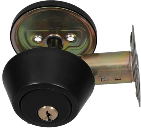 POPETPOP Hidden Single Cylinder Deadbolt Lock Heavy Duty Auxiliary Security Lock for Doors Construction Core Key for Home and Commercial Use
