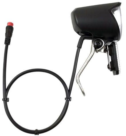 Phare de vélo, 6 V, 12 V, 24 V, 36 V, 48 V, 60 V avant avec prise étanche et câble de 16 pouces, lumières en plastique de remplacement modifiées pour Night RidingLight