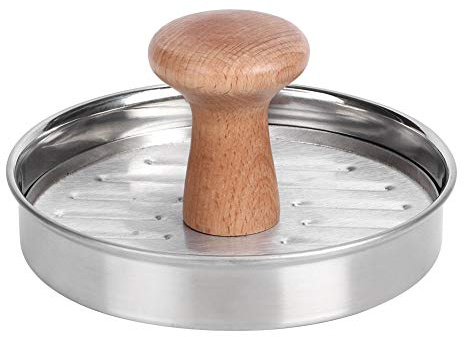DIRBAK Presse à Hamburger en Acier Inoxydable 304, Outil de Cuisine, Lisse, antiadhésif, poignée Ergonomique Durable, Machine à gâteaux à la Viande Parfaite pour la Maison, Le