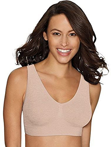 Hanes Women's Wireless, Cozy Full-Coverage Pullover, Seamless T-Shirt Bra, Opaque, Nude, XXL
