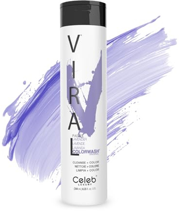 Celeb Luxury Viral Colorwash, Professional Semi-Permanent Hair Color Depositing Shampoo, Pastel Lavender, 8.25 Fl Oz (Pack of 1)