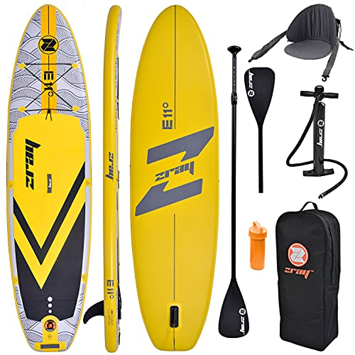 ZRAY SUP X2 Stand Up Paddle Board Komplettset blau 330x81x15 cm für 1 Person – aufblasbares SUP Board mit Zubehör – inkl. Paddel, Leash, Rucksack & Pumpe – perfekt für Stand-Up-Paddling & Freizeit
