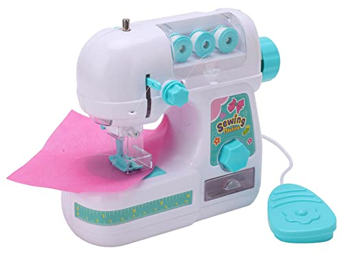 Fockety Jouet de Machine à Coudre, Machine à Coudre à la Main éducative de Simulation électrique portative développer l'intérêt de la Machine à Coudre pour Les Enfants de Plus de 3 Ans