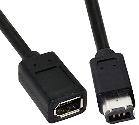 cablecc IEEE 1394 6-Pin Firewire auf 1394a 6-Pin Buchse auf Stecker Verlängerungsdaten Video Capture Card unterstützt 400 bis 400 Kabel 20 cm