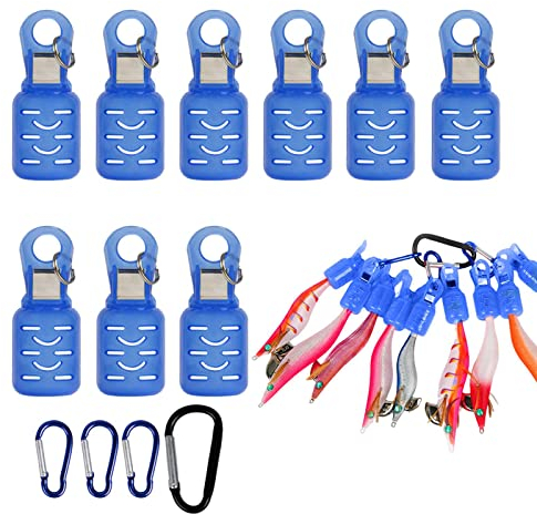 Pomurom anzuelos Pesca - Cubierta Resistente y Duradera para anzuelos Pesca 9 Piezas - Estuche Anzuelo Calamar, Cajas Aparejos Pesca, Herramientas para Pesca