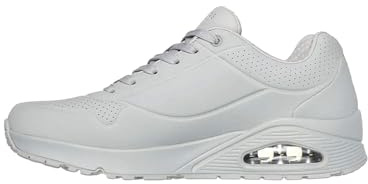 Skechers Uno Stand on Air Baskets Homme, Stone Grey Durabuck Mesh, 41.5 EU