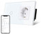 TAWOIA Normaler Steckdose mit Smart Wlan Lichtschalter (Neutralleiter erforderlich) mit Glasscheibe, Sprachsteuerung für Alexa, kompatibel mit Smart Life und Tuya App 1Fach Weg Weiß