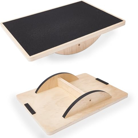 Balance Board, EntraîNeur D'équilibre Pour Adultes Planche D'équilibre AntidéRapants Planche Equilibre Pour La PhysiothéRapie Bureau Debout Renforcement Du Tronc