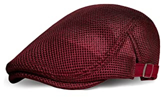 Gorra de verano para hombre Coucoland, gorra de béisbol con malla, gorra deslizante transpirable, gorra con visera, gorra de estilo newsboy, gorra plana, gorra de béisbol para la vida cotidiana