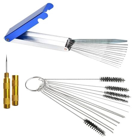 Thewasc Nettoyeur de carburateur pour carburateur - Pour enlever la saleté du carbone - Aiguille de nettoyage