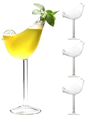 Nudorpn Whiskyglas | 4-Pack Söta, Klara Och Glas Med En Bas | Genomskinliga Dryckesglas Barglasartiklar | Passar för Champagne, Juice, Sprit, Bourbon, Alkohol, Fester, Bröllop, Julfirande,