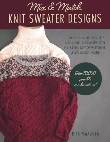 Mix & Match Knit Sweater Designs: Choose your favorite neckline, sleeve length, fit, style, stitch patterns, & so much more