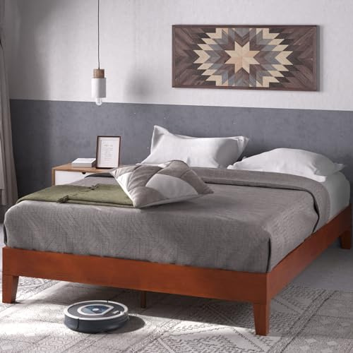 Zinus Wen Cadre de Lit en Bois de Luxe, 180 x 200 cm, 30 cm de Haut, Support de Lattes, Assemblage Facile
