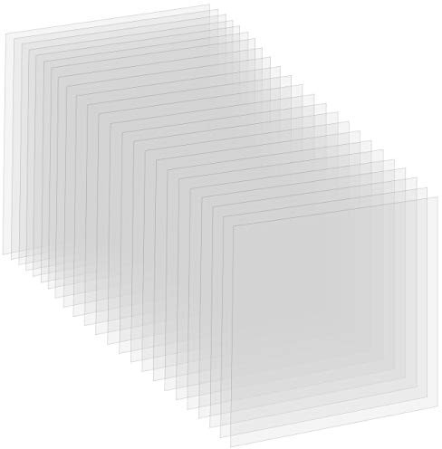 24 plantillas en blanco de 4 mil de material de Mylar transparente para hacer manualidades patrones de corte, plantilla, hojas de plástico de acetato de 30,5 x 30,4 cm