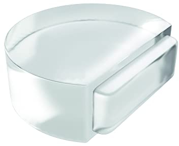 LouMaxx Türstopper Boden selbstklebend - Türpuffer Boden für alle Hartböden geeignet zum Schutz von Wand und Möbeln - durchsichtig selbstklebend, halbrund und leicht anzubringen 2 Stück