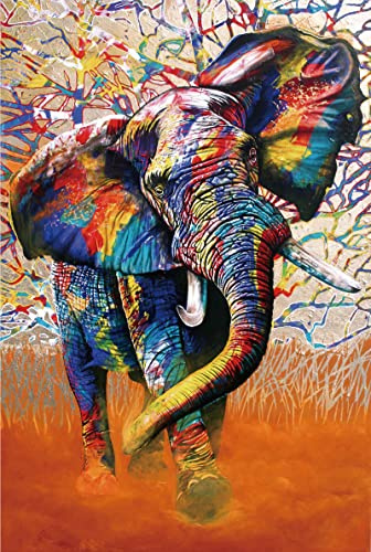 Puzzle Per Adulti Puzzle In Legno Da 1500 Pezzi Puzzle Pittura dell'elefante Mani Sul Gioco Decorazione Della Famiglia (1500 pezzi, F6)