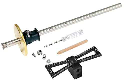 YOSELIN Ensemble d'outils de marquage de roue gabarit à queue d'aronde comprenant 2 cutter de roue verrouillé pour bois dur 1 jauge de marquage à queue d'aronde séparée.