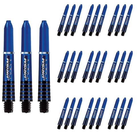 WINMAU Prism Force Dart-Schäfte aus Polycarbonat, kurz, Blau, 10 Sets pro Packung (insgesamt 30 Dart-Schäfte)