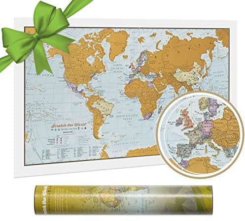 Scratch Off-Världskarta - 42 x 30 cm - Maps International - mer än 50 år med kartframställning