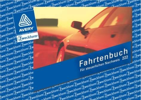 Avery Zweckform© 222 Fahrtenbuch, DIN A6 quer, steuerlicher km-Nachweis, 40 Blatt, weiá