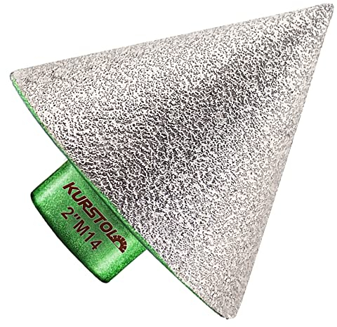 KURSTOL Broca Chaflan Diamante - 50mm Fresa Diamante con Rosca M14 - para Biselar Ampliar Esmerilar Pulir Cerámica Porcelánico Azulejos Mármol Granito