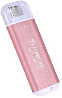 Transcend ESD300 2TB USB-C External SSD 1050MB/s Ideal for iPhone 17/16/15 Pro, MacBook& iPad Pro, High-Speed Data Backup& Transfer TS2TESD300P