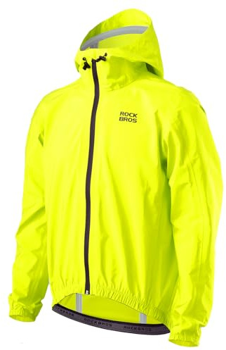 ROCKBROS Regenjacke Wasserdicht Herren Damen Leichter Fahrrad Regenmantel Atmungsaktive Windjacke für Radfahren Wandern Angeln Outdoor XXL