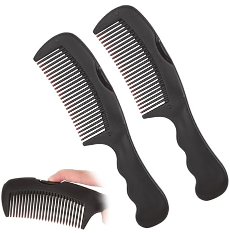 Schuppenkamm mit Doppelfunktion und Kopfhautpeeling – selbstreinigende, Anti-Schuppen-Haarbürste zur Pflege fettiger Kopfhaut, entfettendes Entwirrungswerkzeug für Männer und Frauen (2 Stück)